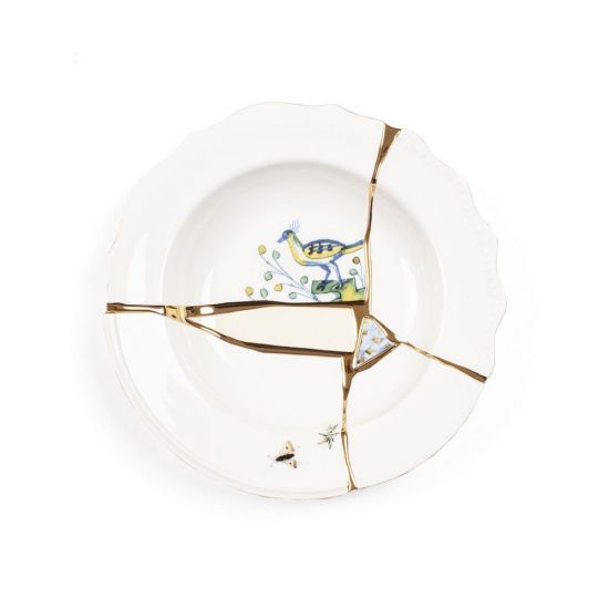 Глубокая тарелка суп - паста Seletti, 09621 Kintsugi n'1 Soup Bowl d.22