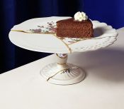 Тортница на ножке 36 см., Seletti , 09644 Kintsugi Cake stand