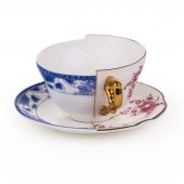 Чайная пара 220 мл., Seletti, 09746 Hybrid Teacup with saucer Zenobia