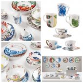 Чайная пара 220 мл., Seletti, 09746 Hybrid Teacup with saucer Zenobia