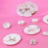 Кофейная пара 70 мл., Seletti, 09642 Kintsugi n'2 Coffee cup with saucer